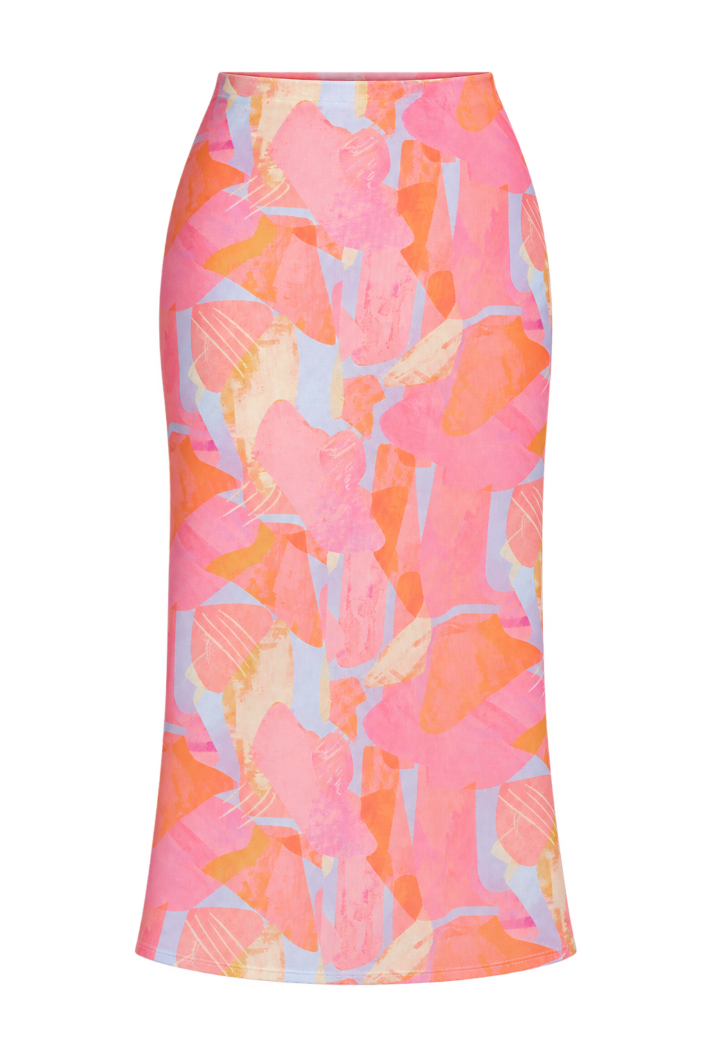 Ciara Pink Print Mesh Midaxi Skirt