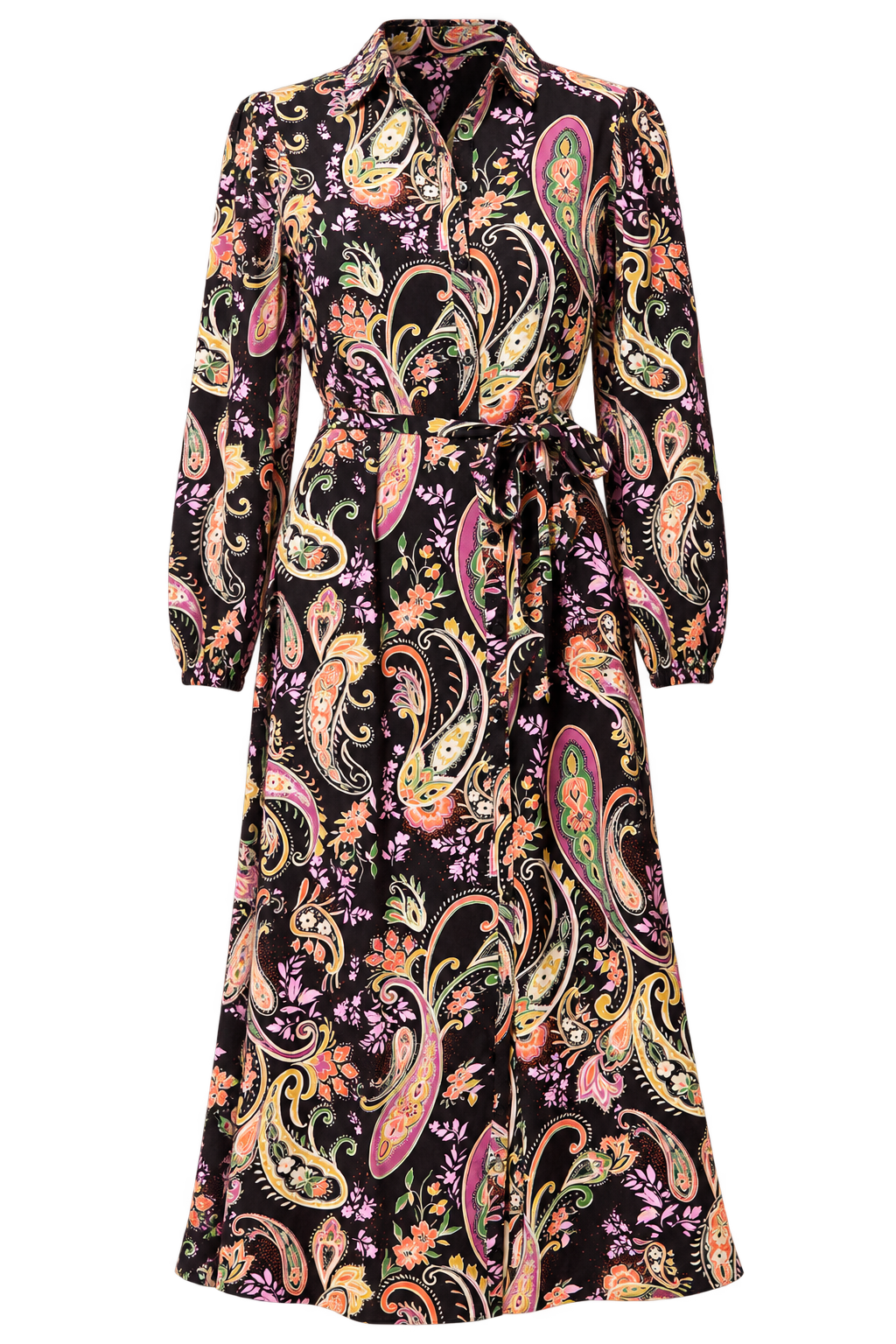 Damara Pastel Paisley Print Midi Dress by Saffron and Amber