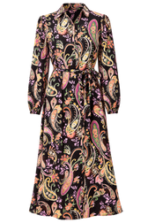 Damara Pastel Paisley Print Midi Dress by Saffron and Amber