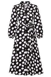 Daniela Monochrome Spot Print Midi Dress by Saffron and Amber
