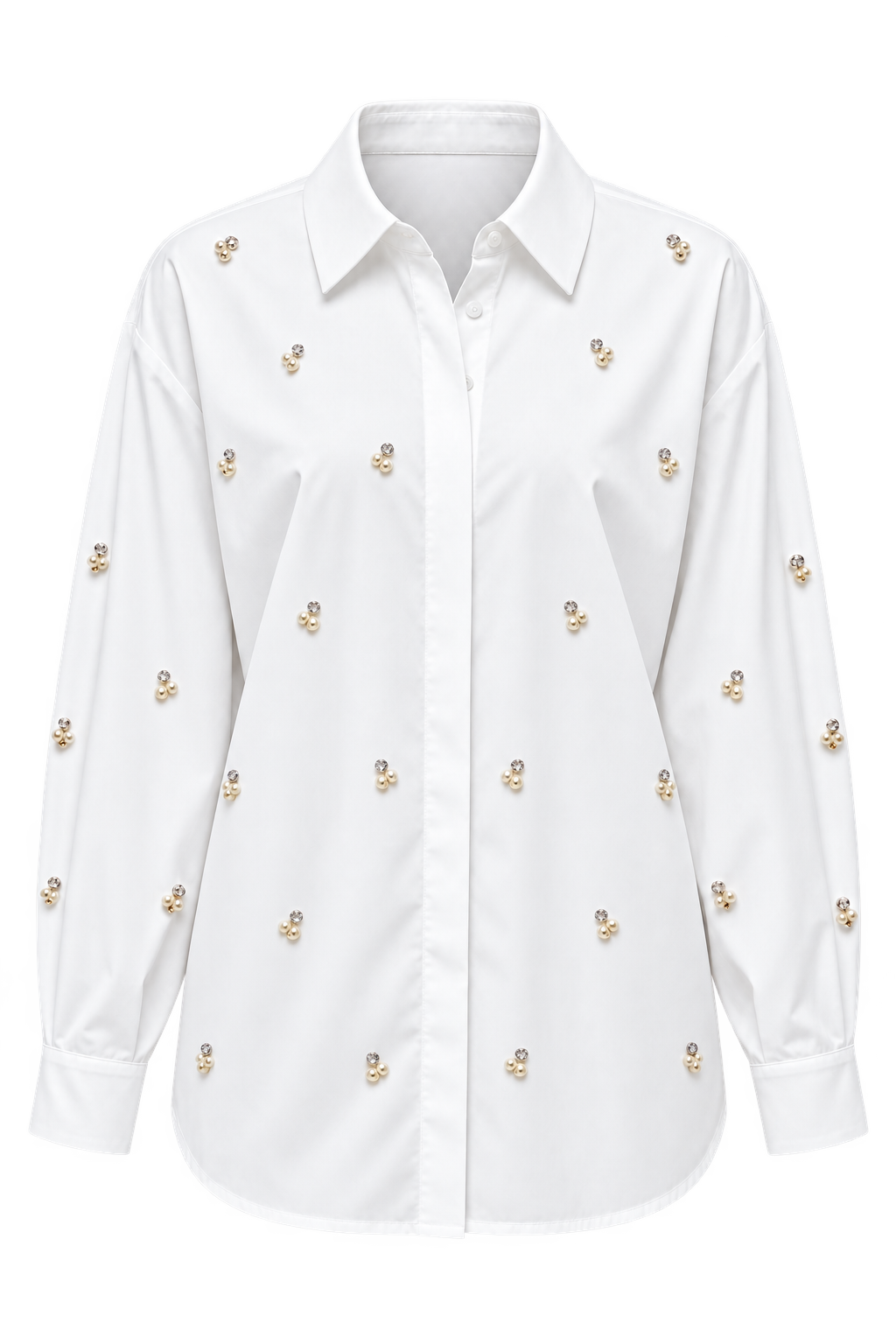 Bronte White Embellished Shirt