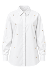 Bronte White Embellished Shirt