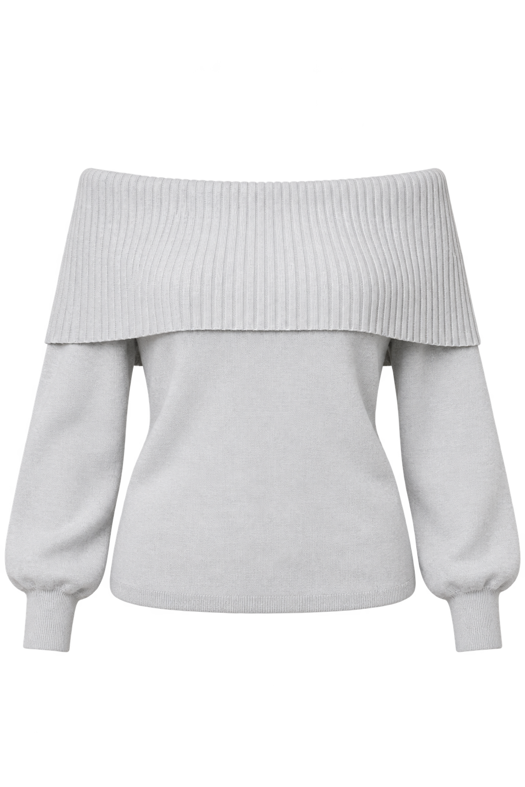 Colette Grey Knitted Bardot Jumper