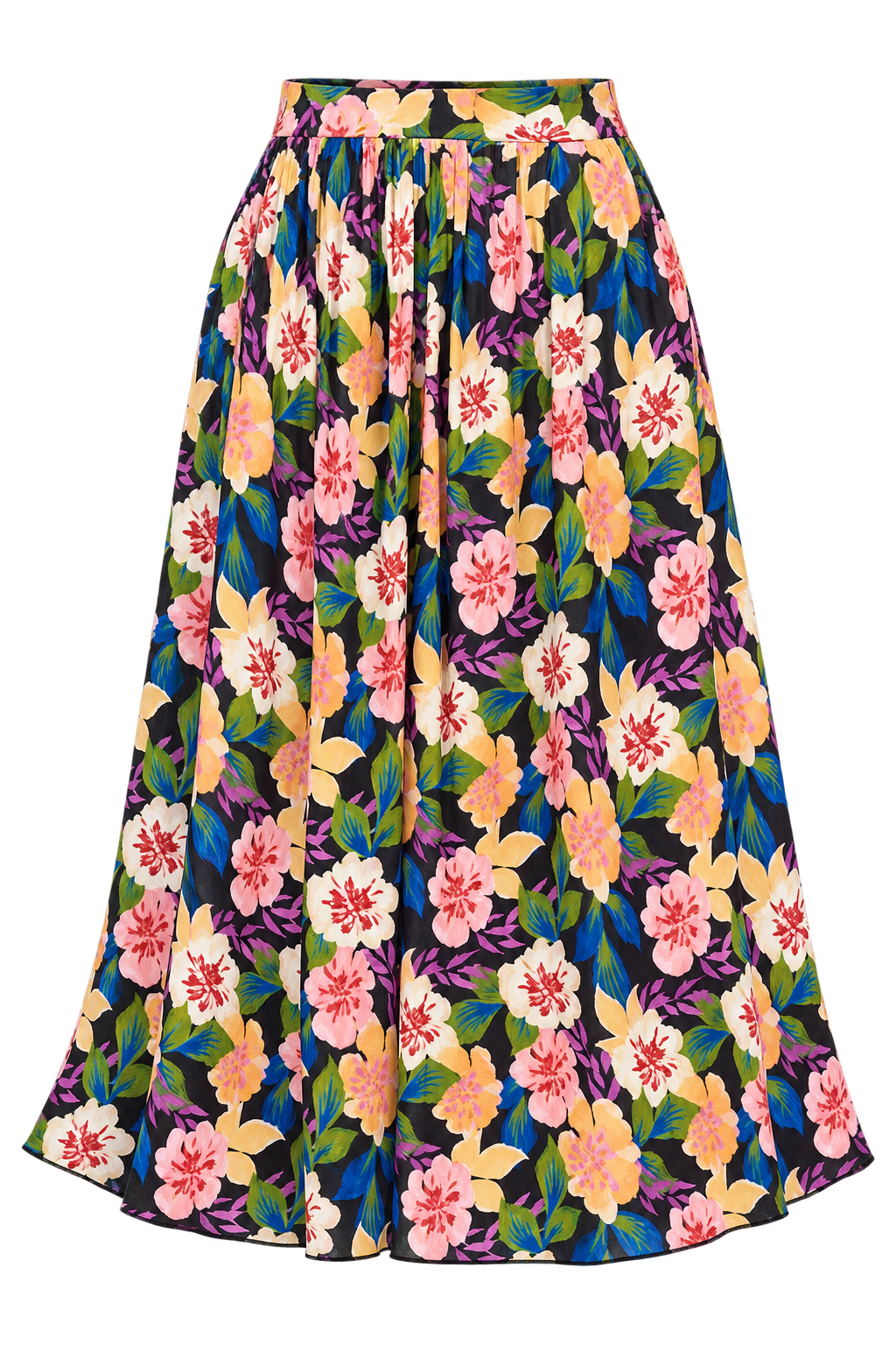Drusilla Floral Pleated Midi Skirt
