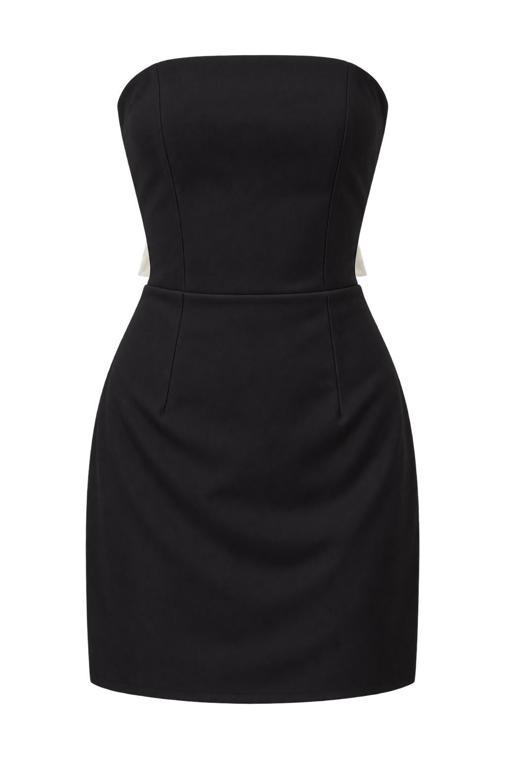 Salomé Black Contrast Bow Mini Dress