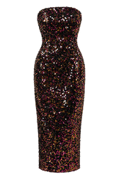 Meliora Multi Sequin Bandeau Midaxi Dress