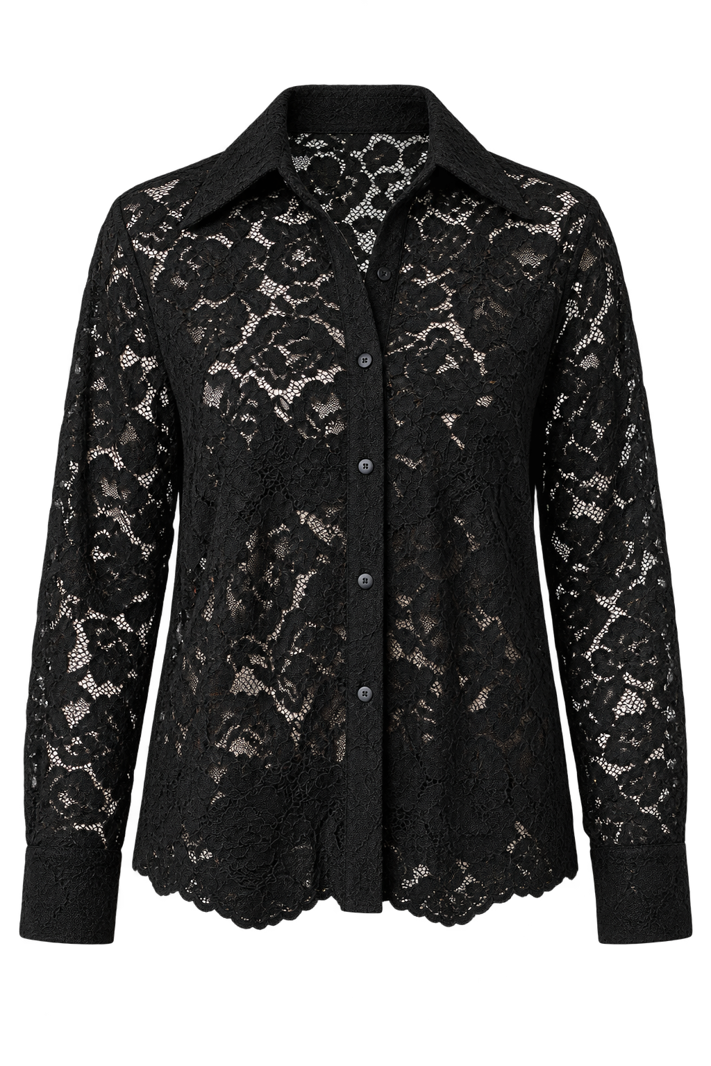 Micaela Black Lace Shirt