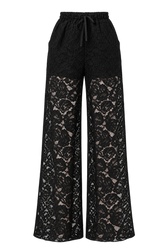Eden Black Lace High Waist Wide Leg Trousers