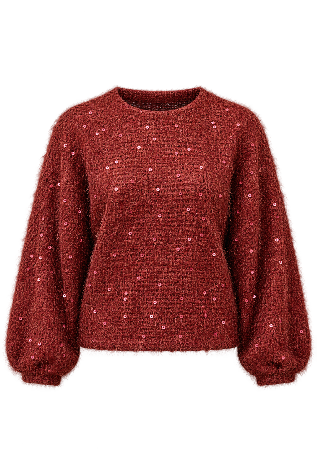 Mireille Cherry Sequin Eyelash Jumper