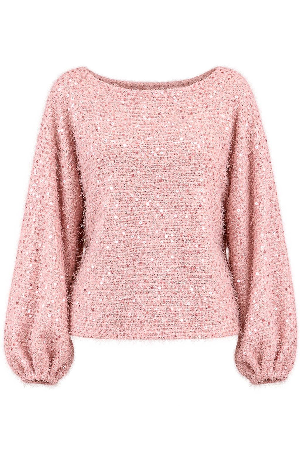 Mireille Dusty Pink Sequin Eyelash Jumper
