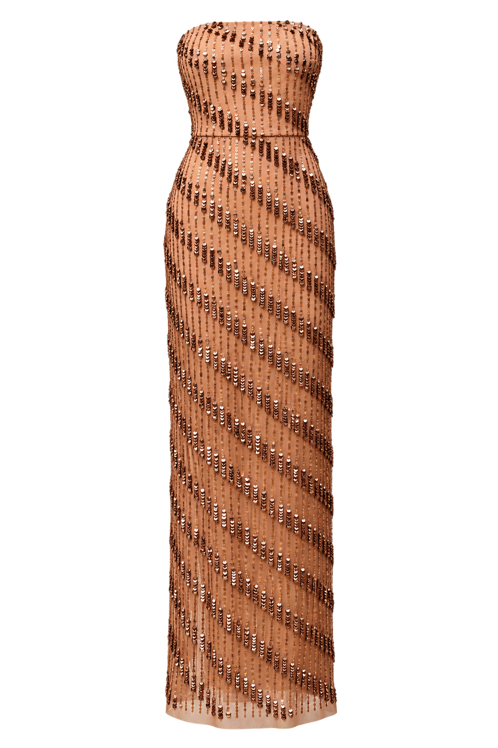 Margaux Gold Bandeau Embellished Maxi Dress
