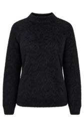 Elsa Black Soft Jumper with Bow Detail by Vicky Pattison