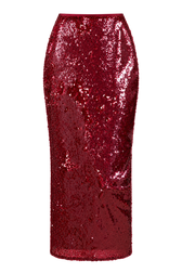 Estella Red Sequin Midaxi Skirt by Vicky Pattison
