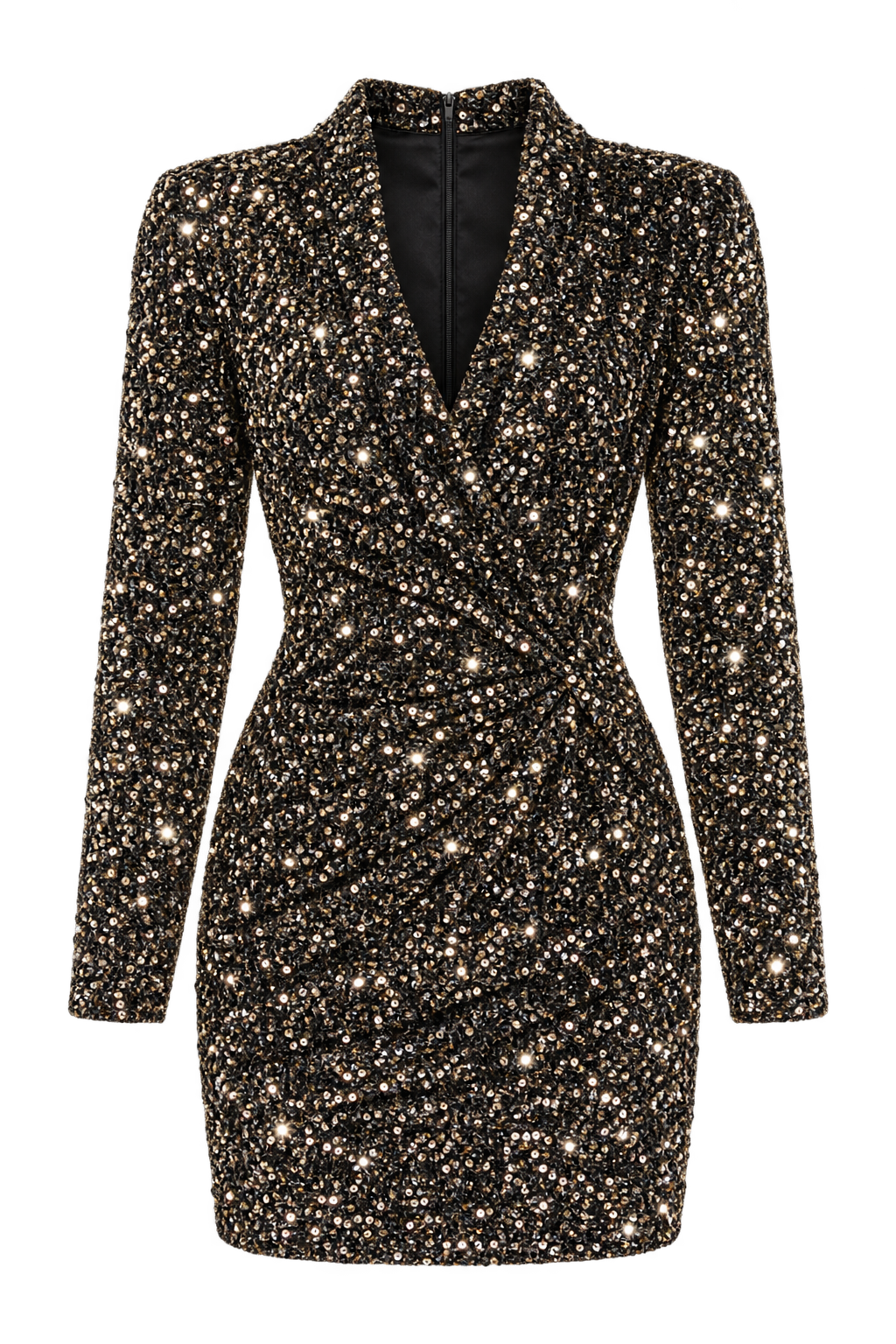 Fern Gold Sequin Knot Detail Mini Dress by Vicky Pattison
