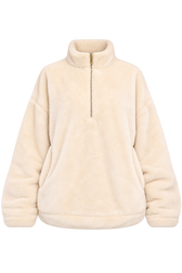Gabriela Cream Fleece Half Zip Jumper by Vicky Pattison