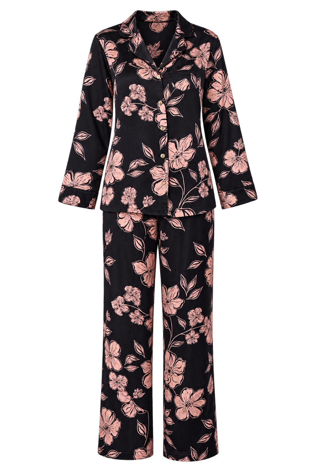 Gina Print Satin Trouser Pyjama Set by Vicky Pattison