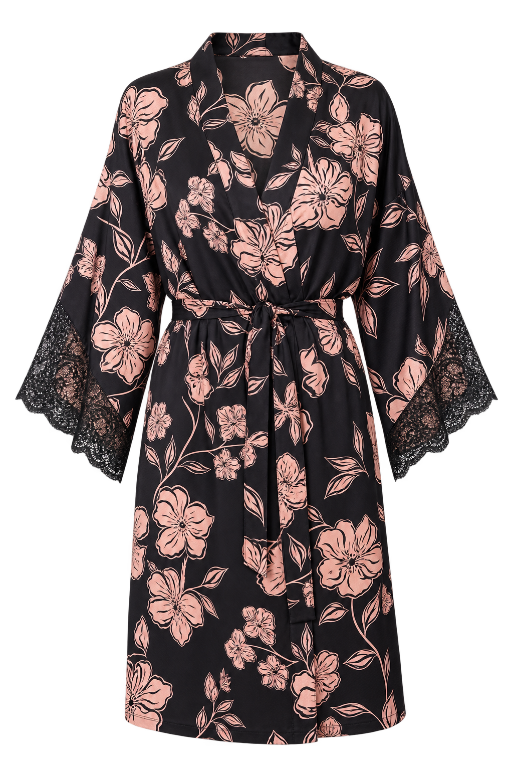 Giulia Print Satin Dressing Gown by Vicky Pattison