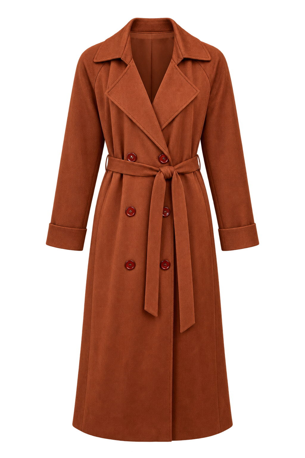 Romilly Brown Suedette Trench Coat