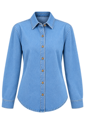Xanthe Blue Denim Shirt Vicky Pattison EDIT