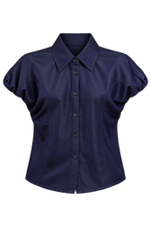 Cristalle Indigo Denim Top