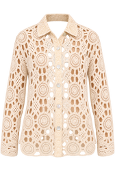 Étoile Beige Crochet Shirt