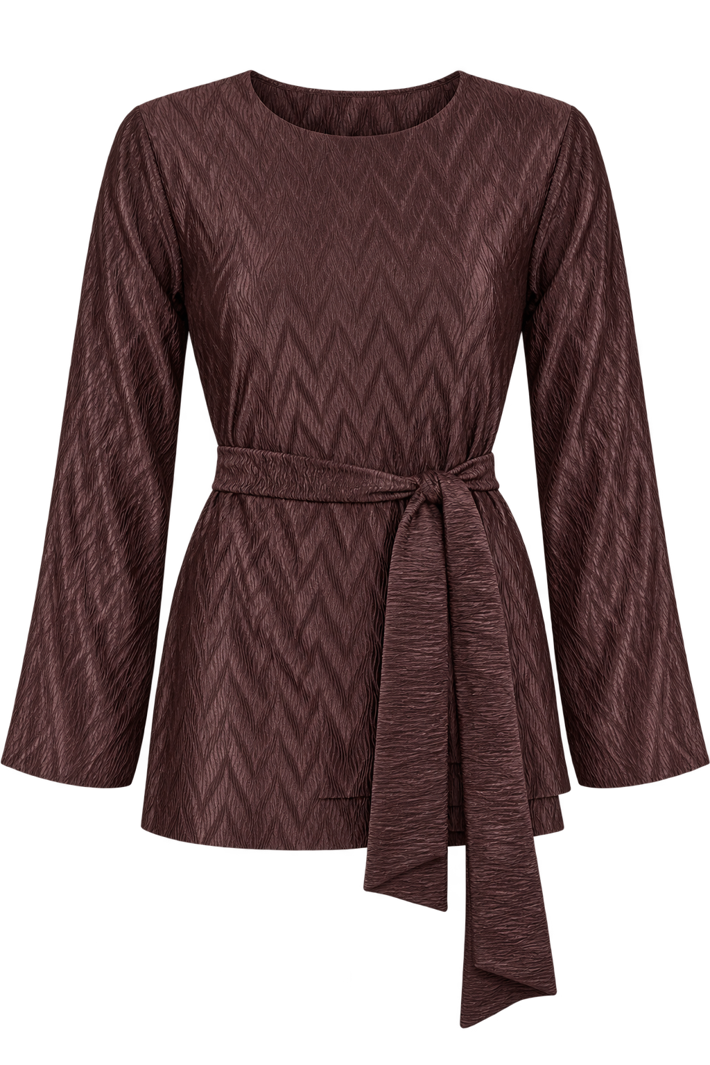 Ivette Brown Plisse Longline Top Vicky Pattison EDIT