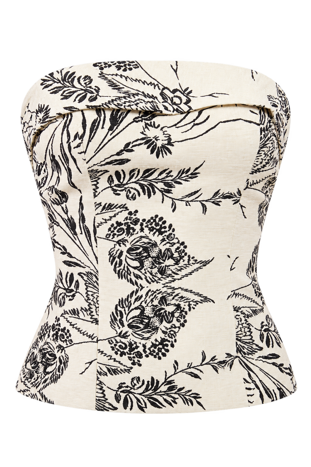 Maris Monochrome Floral Print Bandeau Top Vicky Pattison EDIT