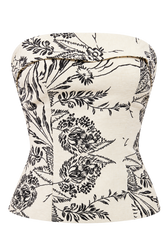 Maris Monochrome Floral Print Bandeau Top Vicky Pattison EDIT