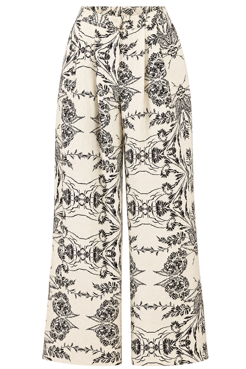 Maris Monochrome Floral Print Wide Leg Trousers Vicky Pattison EDIT