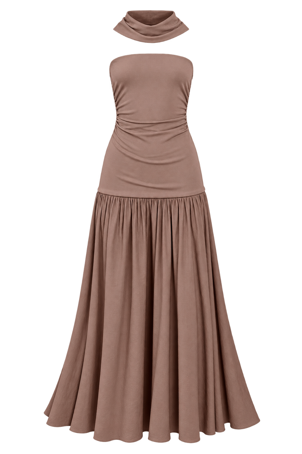 Arden Mink Dropped Waist Maxi Dress