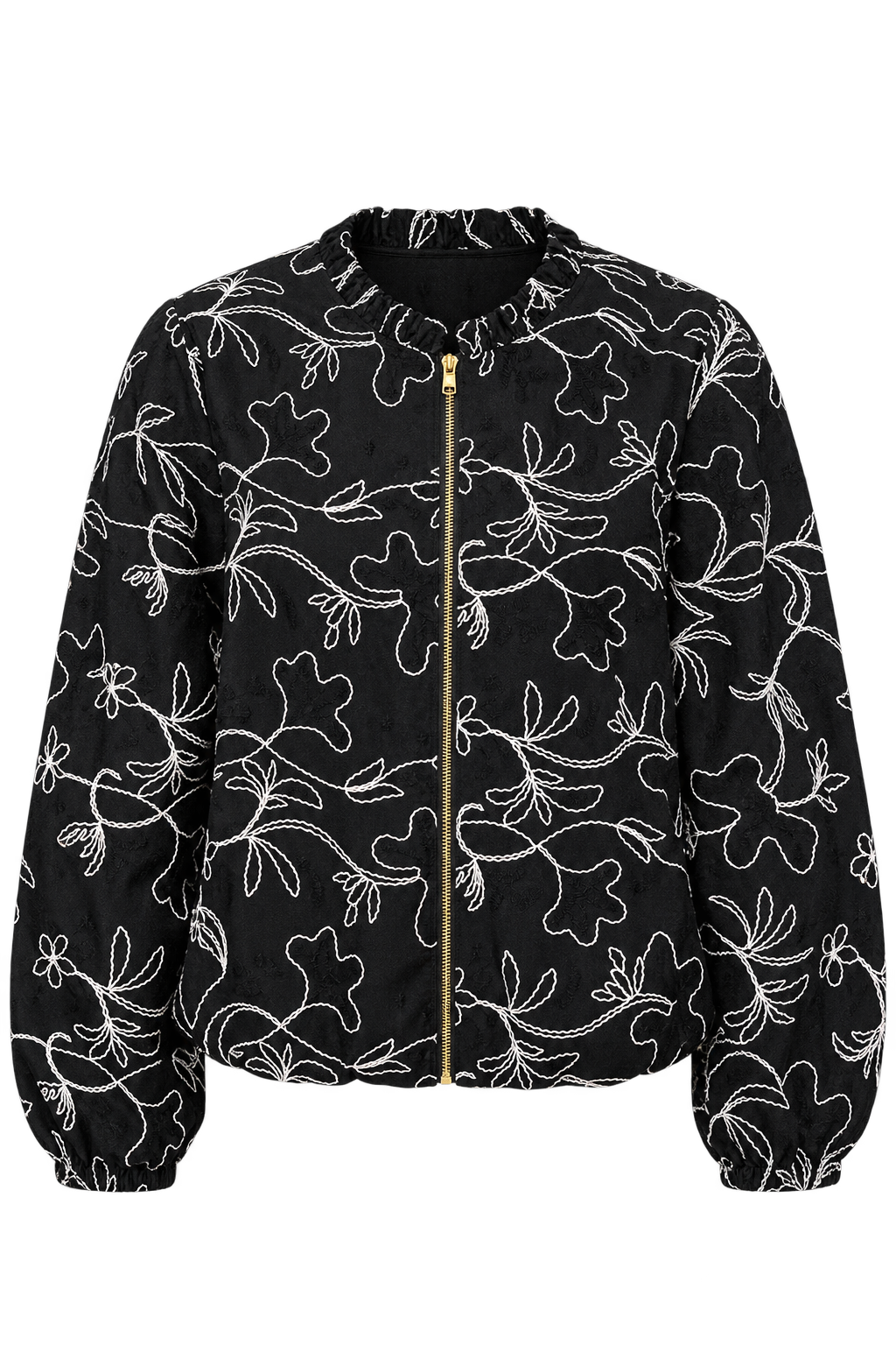 Callista Black Embroidered Cropped Jacket