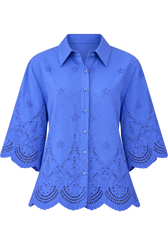 Avira Blue Embroidered Shirt