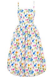 Leonora Floral Print Balloon Hem Midaxi Dress Vicky Pattison EDIT