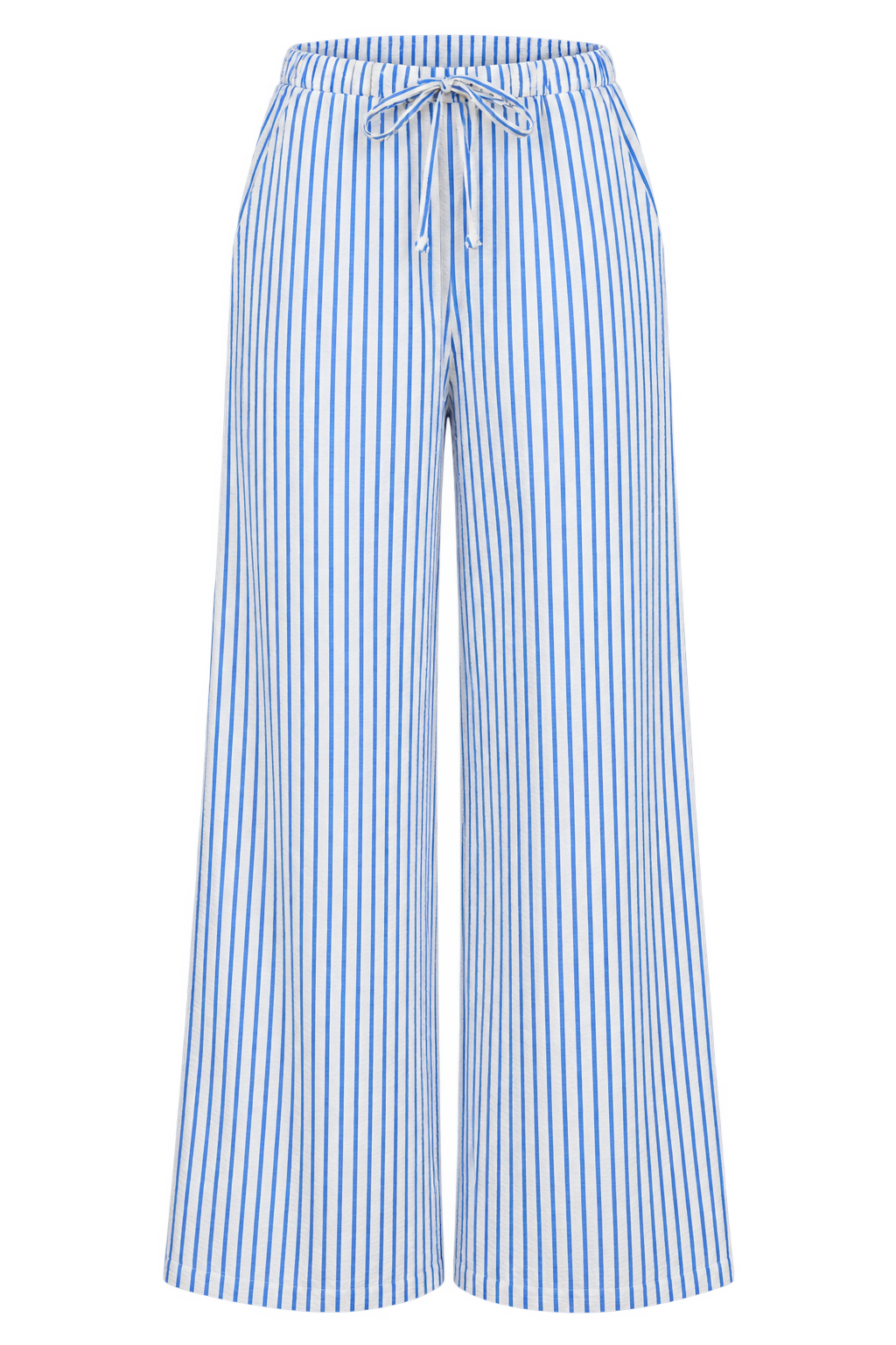 Maelle Blue Stripe Wide Leg Trousers Vicky Pattison EDIT