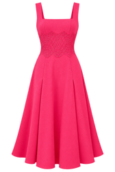 Orelia Pink Lace Detail Midaxi Dress