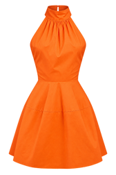 Soraya Orange Halterneck Mini Dress