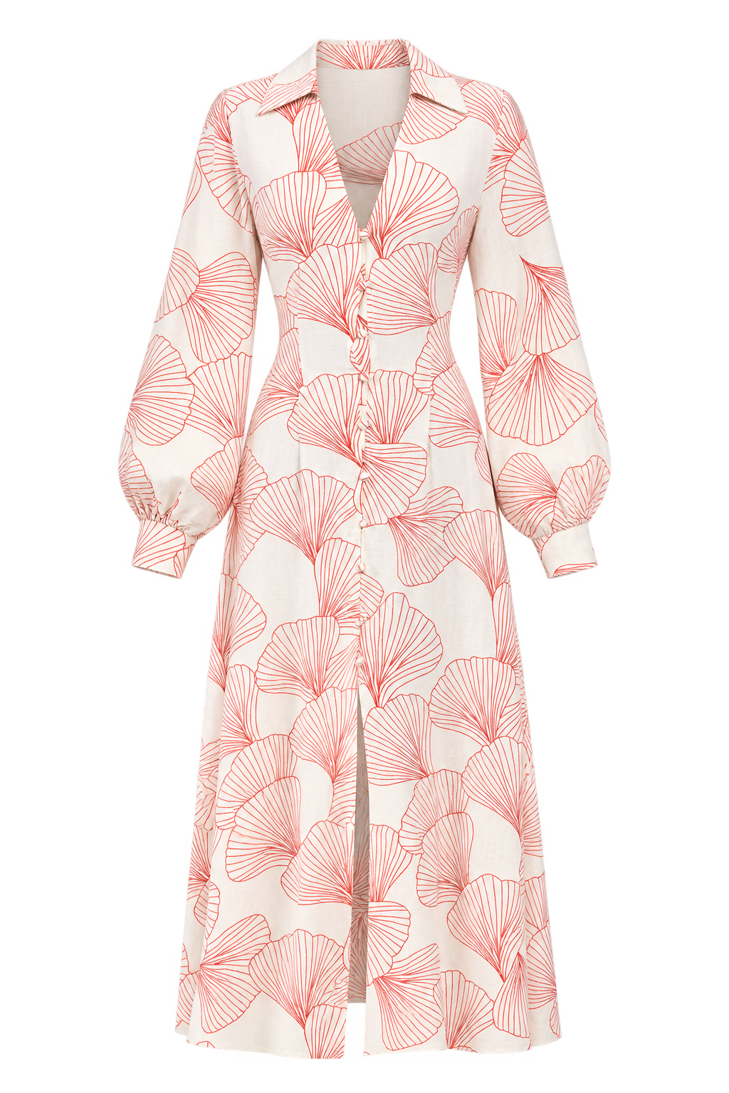Bellerose Shell Print Midaxi Shirt Dress