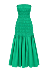Delphina Green Bandeau Dropped Waist Maxi Dress Vicky Pattison EDIT