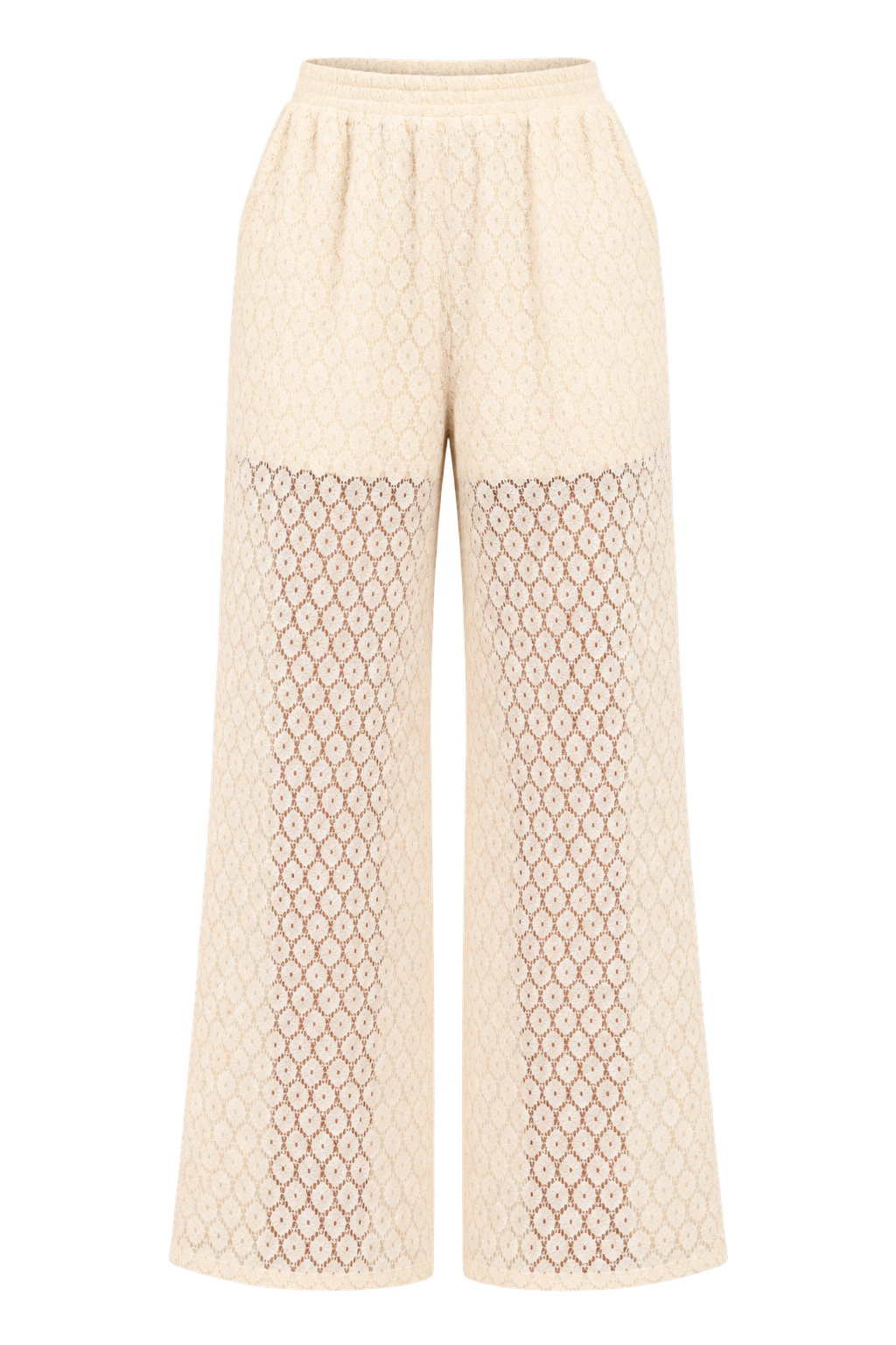 Désirée Cream Lace Wide Leg Trouser