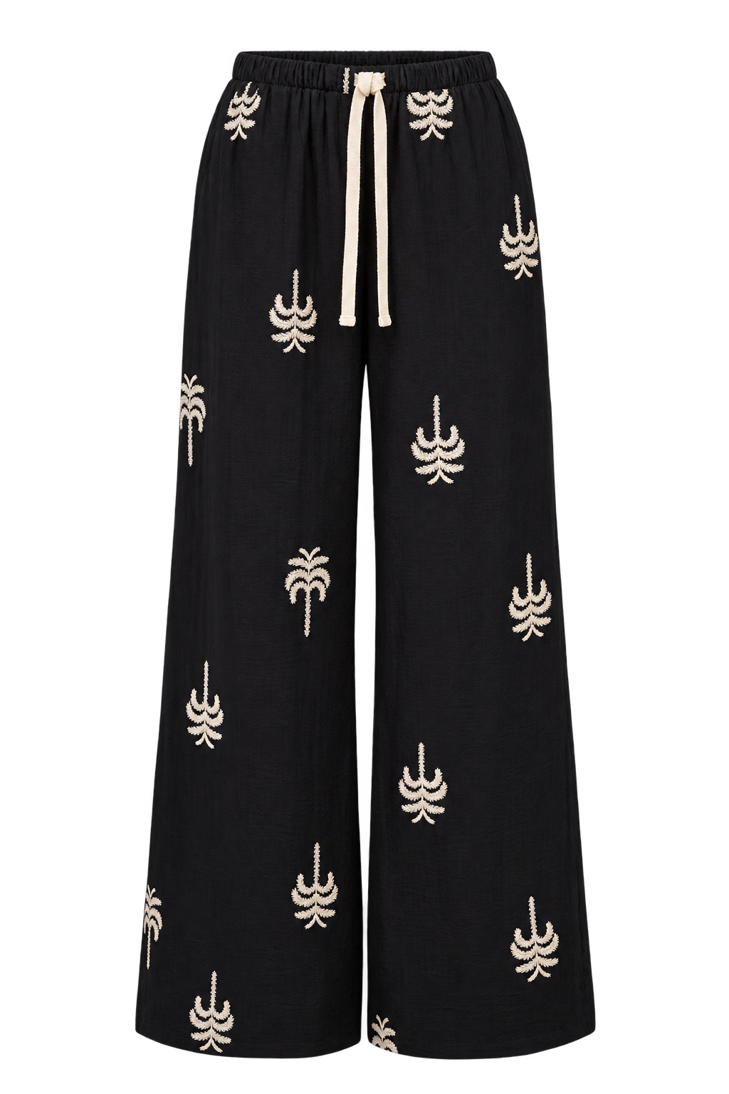 Genevra Black Embroidered Trousers Vicky Pattison EDIT
