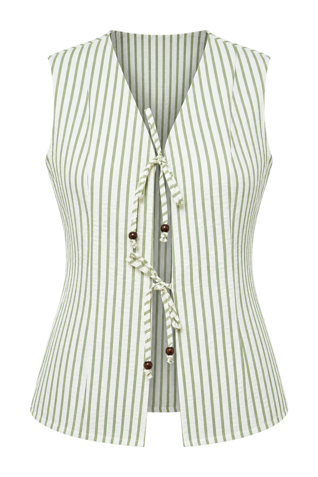 Marla Stripe Tie Detail Top