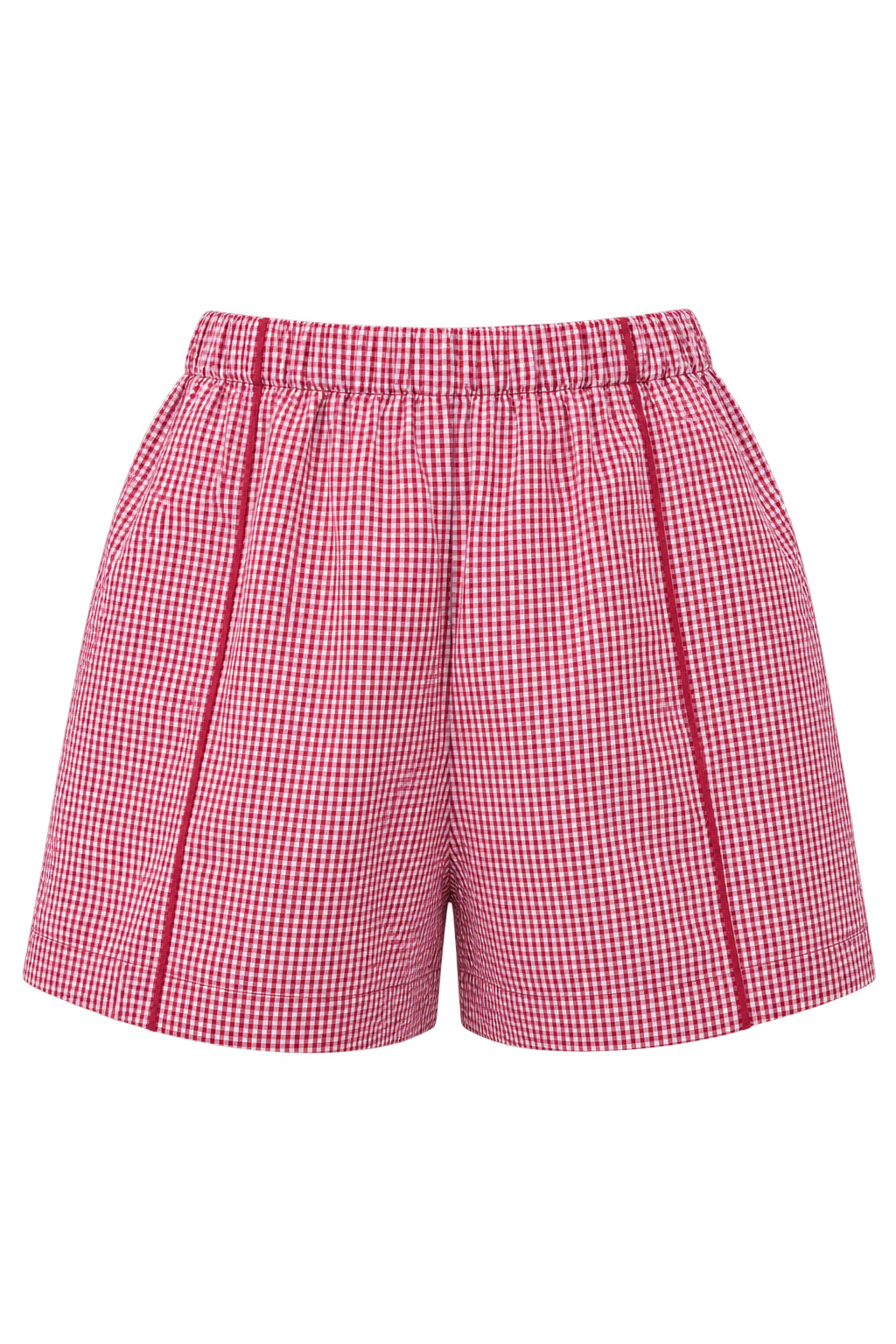 Leontine Red Gingham Shorts