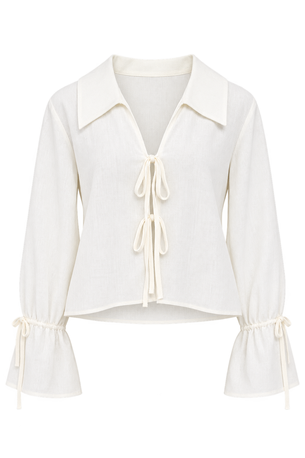 Lisette Cream Tie Detail Blouse