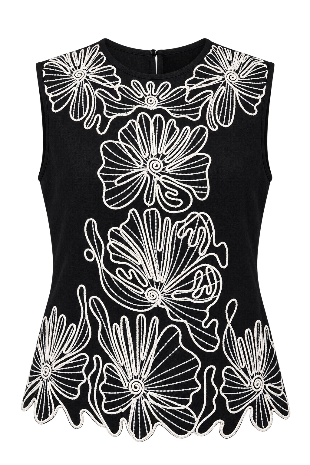 Melisa Black Cornelli Top