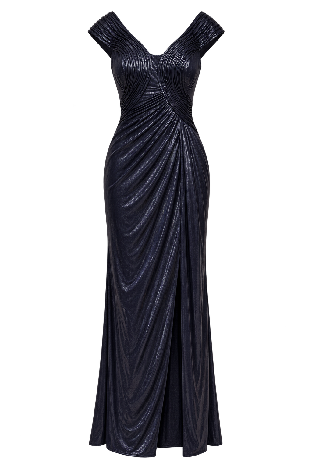 Sylva Navy Metallic Maxi Dress