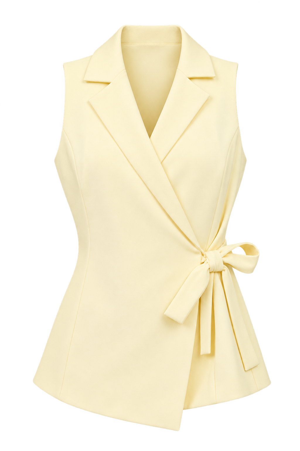 Imogen Lemon Tie Detail Waistcoat by Vicky Pattison