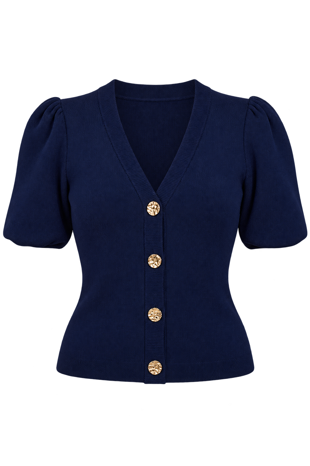 Irina Navy Puff Sleeve Cardigan by Vicky Pattison