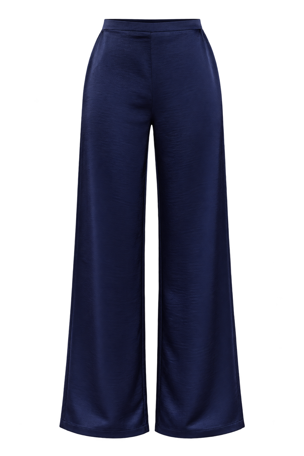 Isabeau Navy Satin Wide Leg Trousers by Vicky Pattison