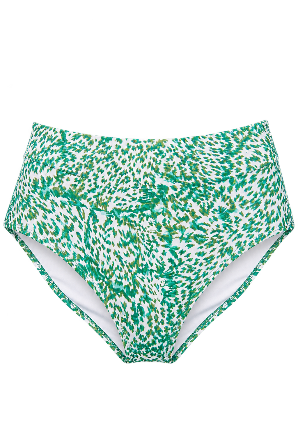 Octavie Green Print High Waist Bikini Bottoms by Vicky Pattison