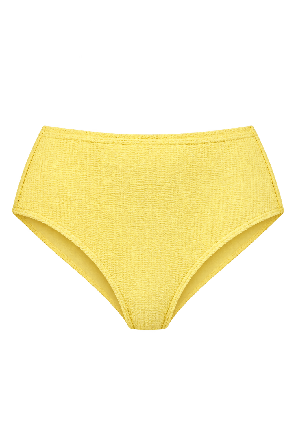 Théa Yellow Crinkle High Waist Bikini Bottoms by Vicky Pattison